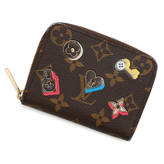 Louis Vuitton Zippy Coin Purse PinkM64118 Love Monogram Wallet Case