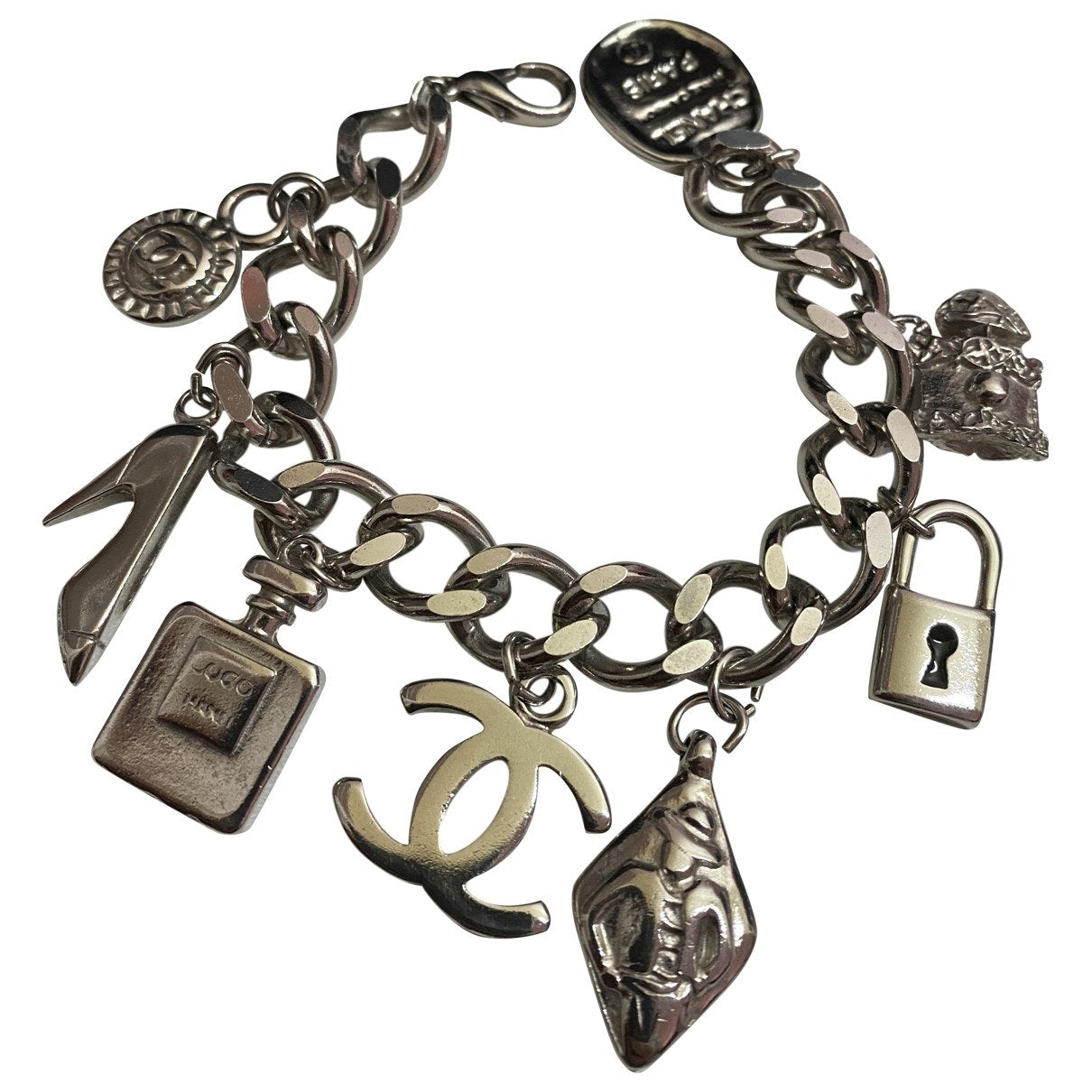Chanel silver metal bracelets Jewelry