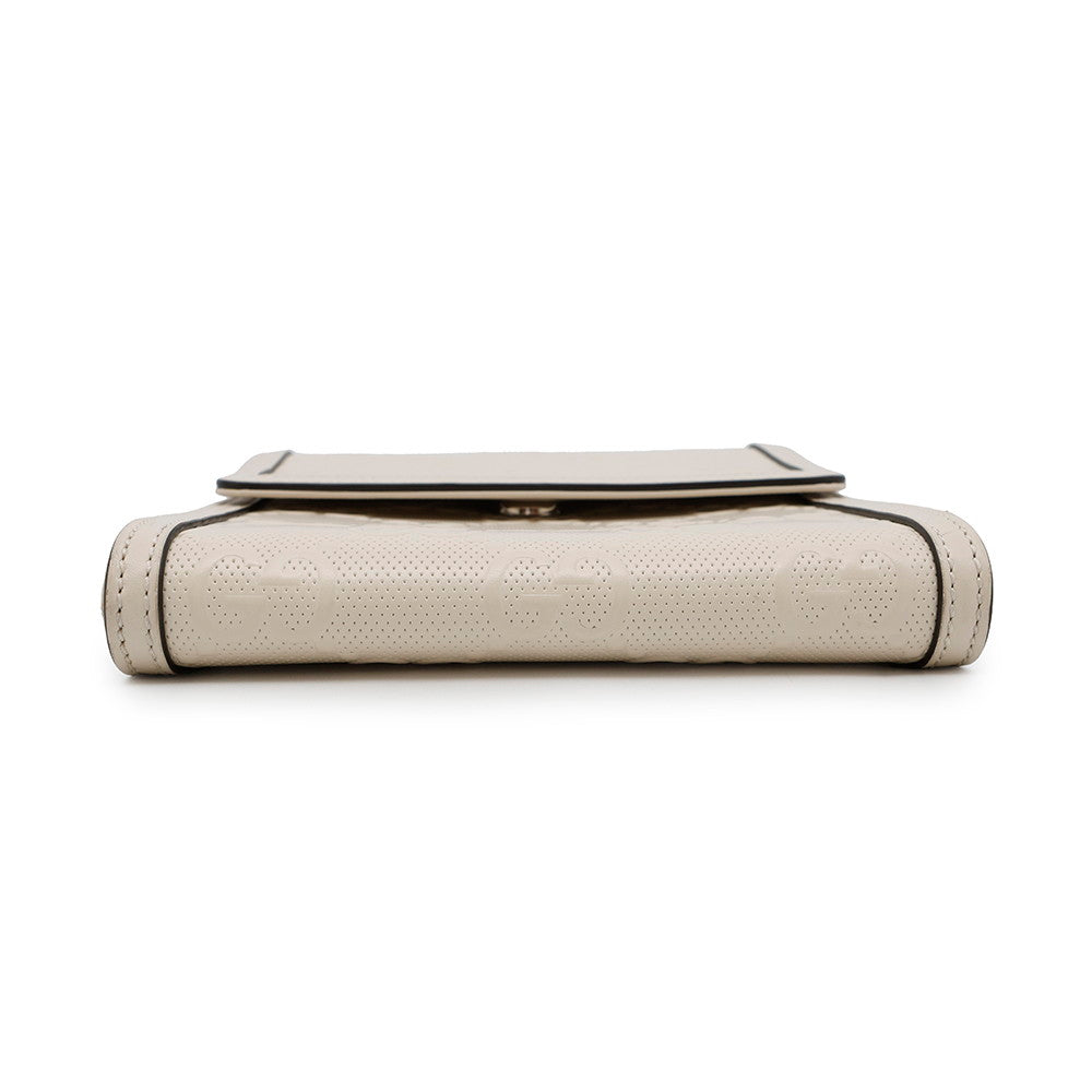 Gucci GG-embossed messenger White625782 Leather Travel Bag