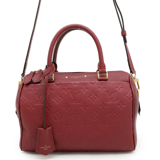 Louis Vuitton Speedy Bandouliere scarletM44145 Monogram Leather Empreinte Handbag
