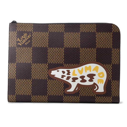 Louis Vuitton Pochette Jour NoirN60390 Ebene Giant Damier Canvas Clutch Bag