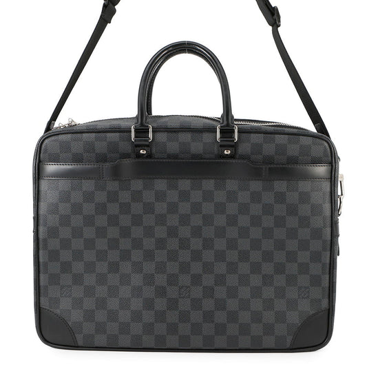 Louis Vuitton Port Documan Voyajaj NoirN41123 Graphite GM Damier Handbag