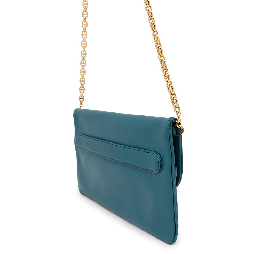 Dior Caro Chainshoulder Clutch Bag Bluem U Leather Shoulder Bag