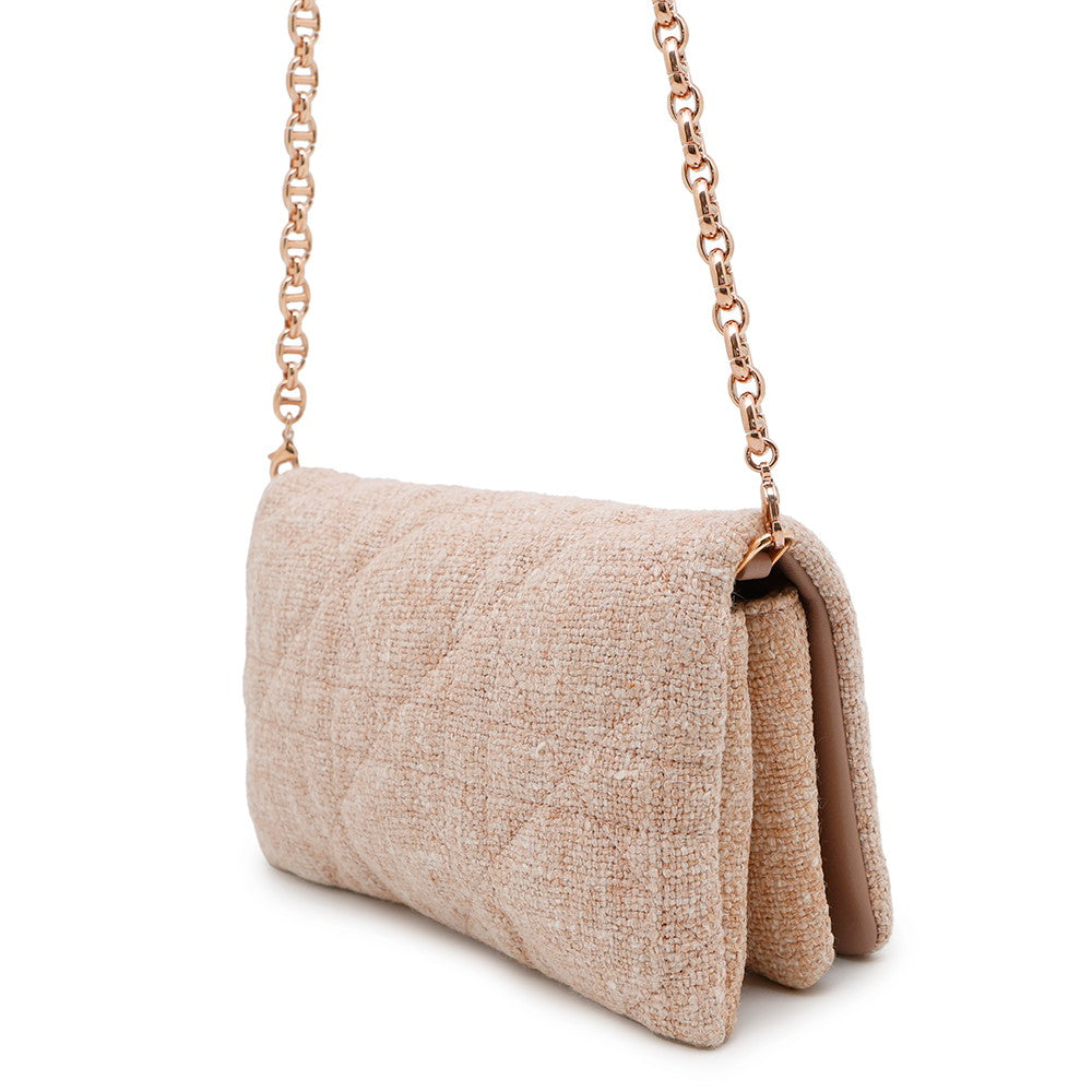 Dior Caro Chainshoulder Bag Tweed Pink