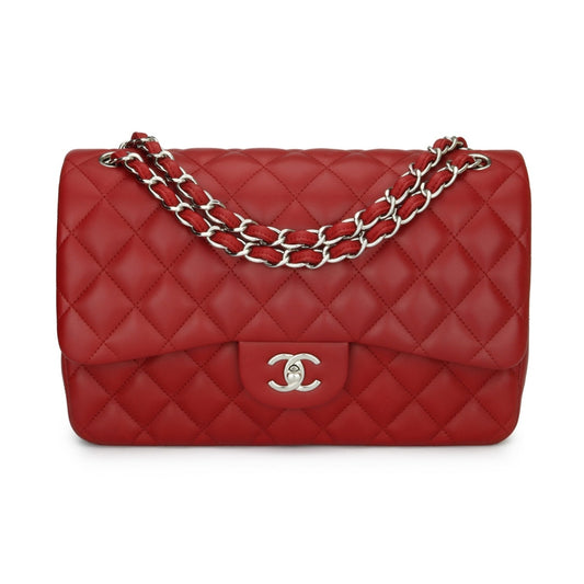 timeless/classique red leather handbag Modern