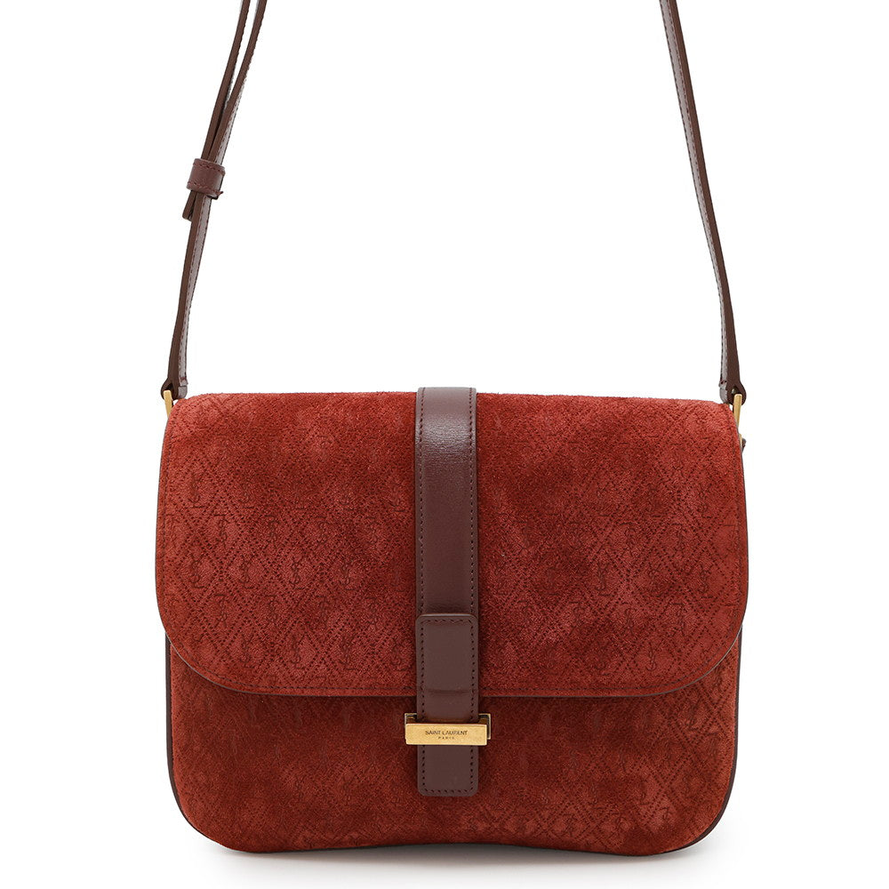 Saint Paris Satchel Allover Shoulder Bag Bordeaux568604 Leather Suede