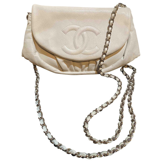 white leather handbag Polished