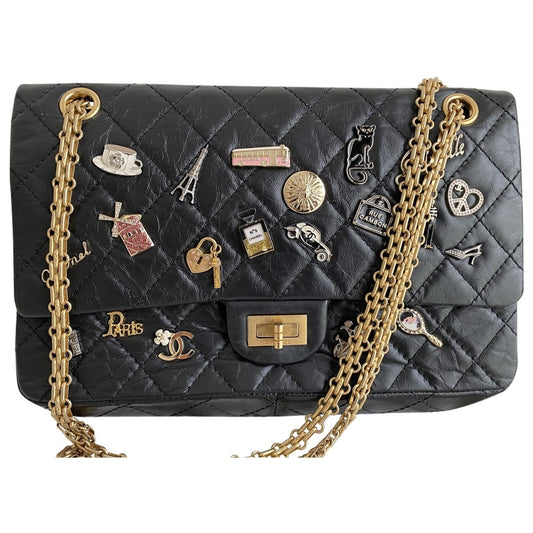 2.55 black leather handbag Evening