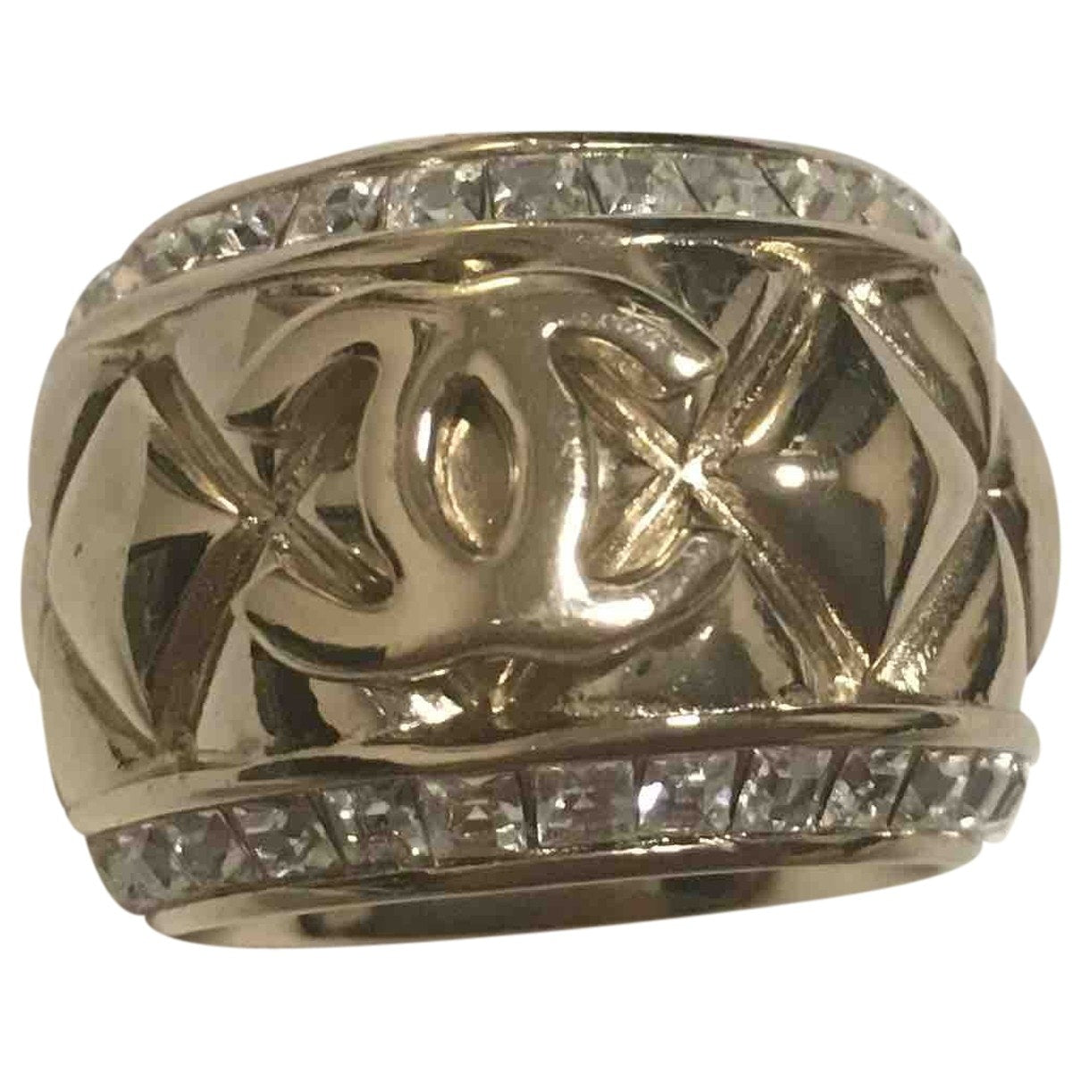 Chanel cc gold crystal rings Jewelry