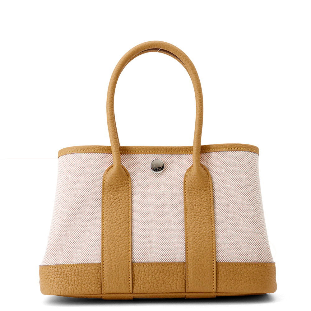 Neo Garden Ecru Natural Sable Toile H Leather Travel Bag