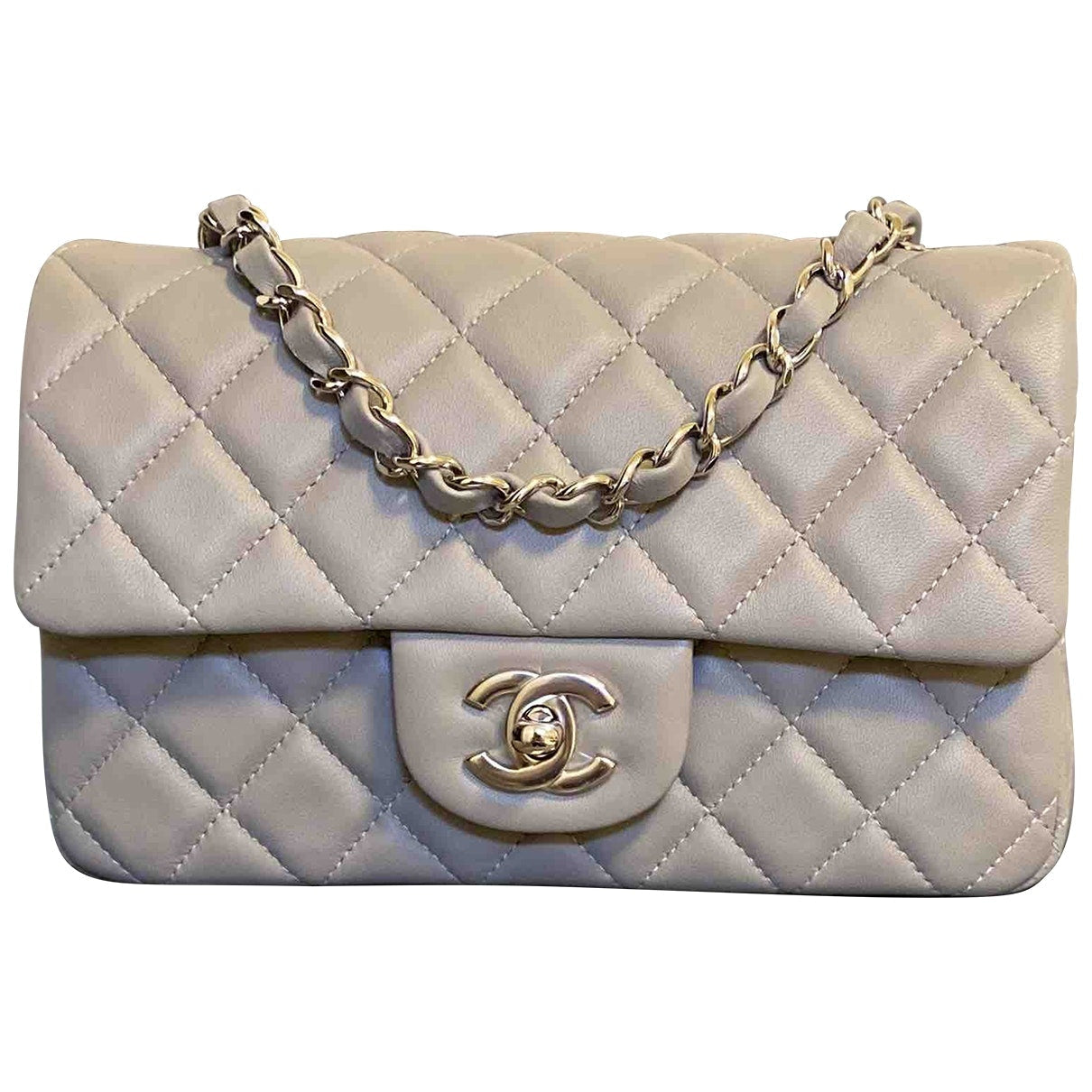 timeless/classique grey leather handbag Classic