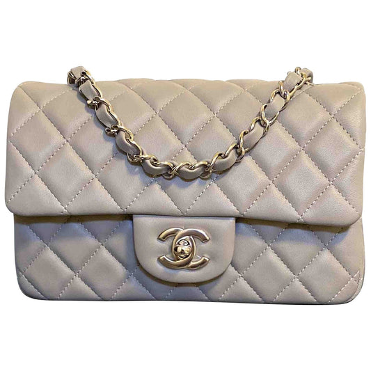 timeless/classique grey leather handbag Classic