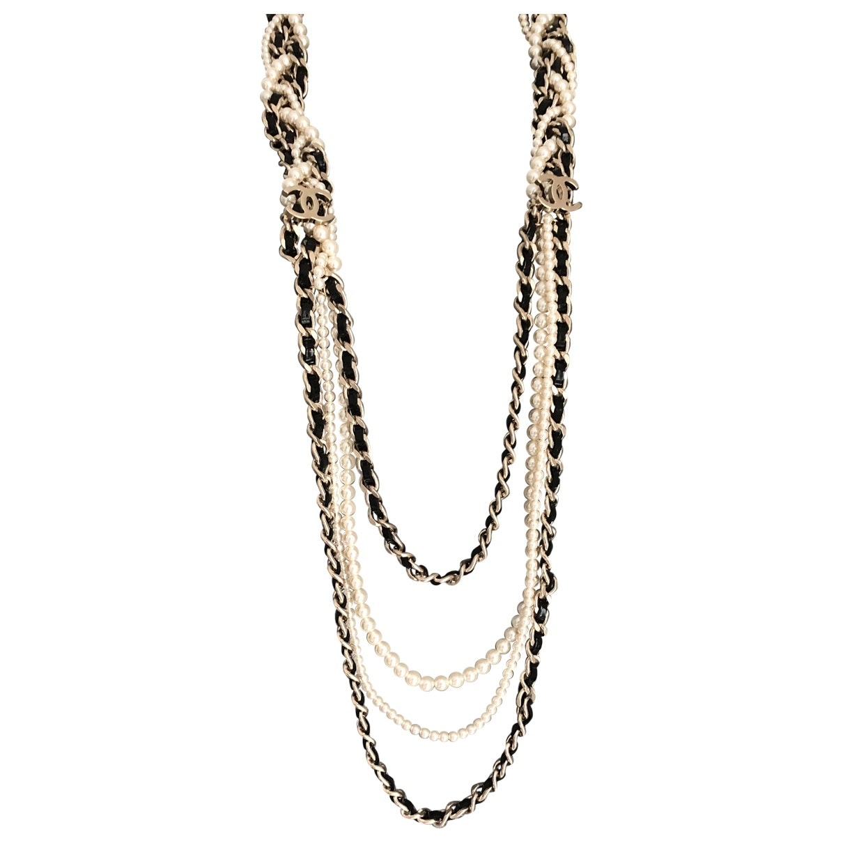 cc gold metal long necklaces Jewelry Signature