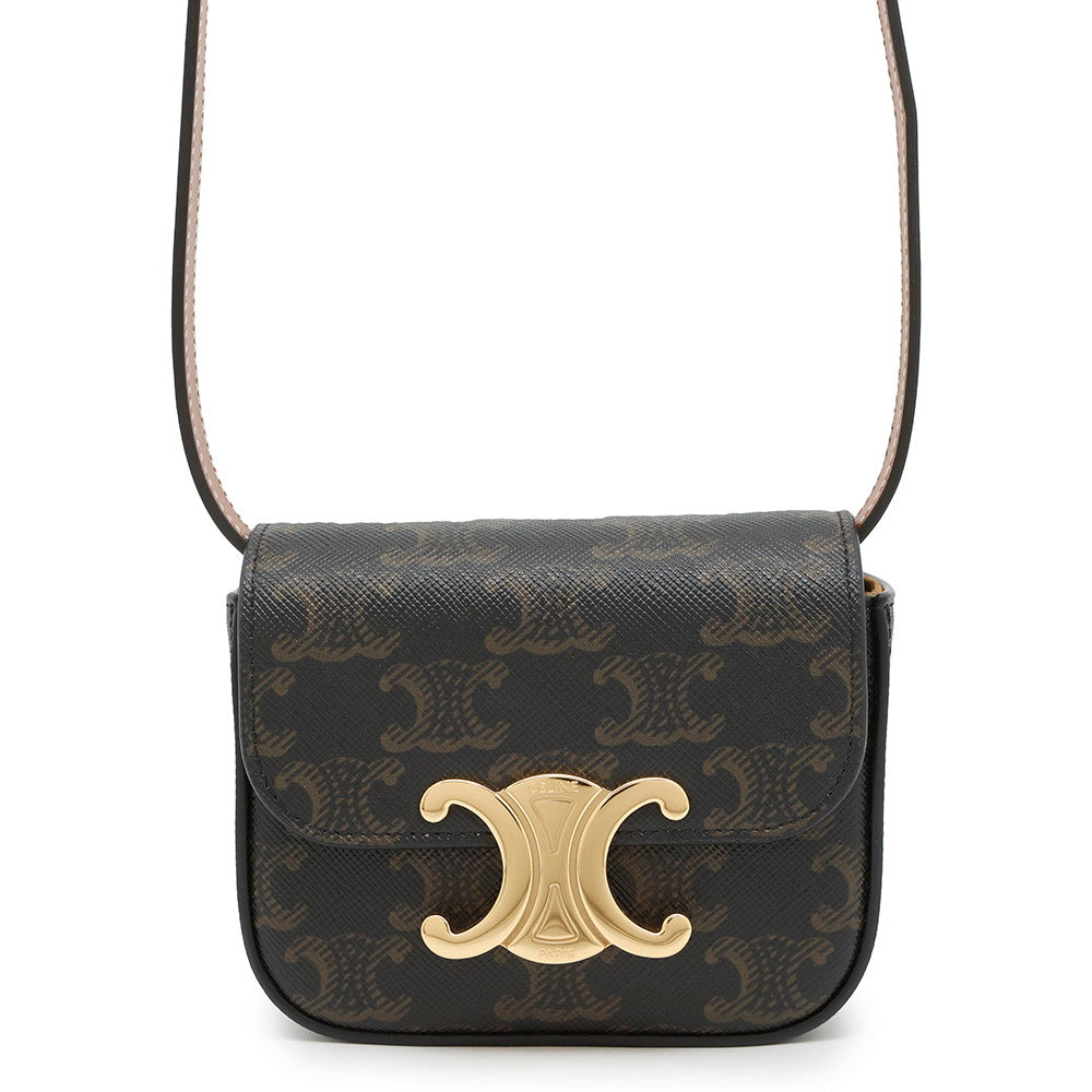Triomphe Claude Shoulder Bag I Dqb Pvc Leather Tan