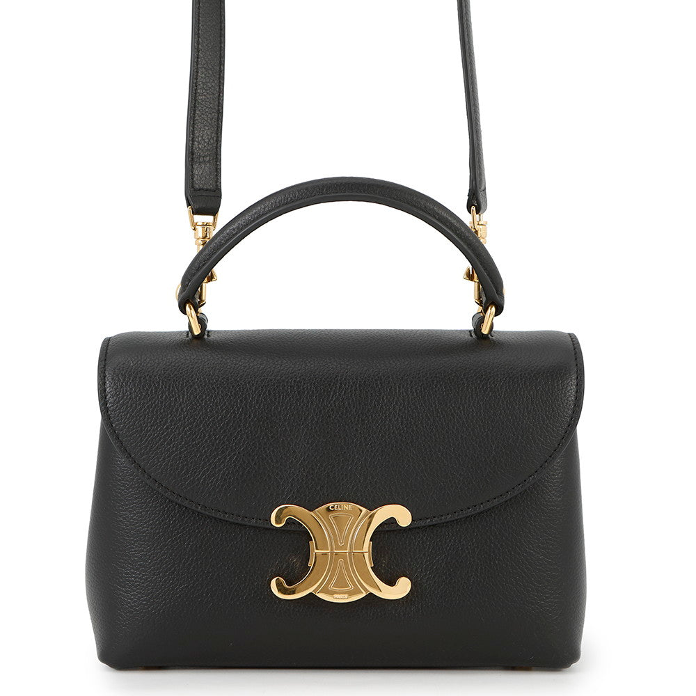 Teen Nino Way Handbag Fxk. No Supple Leather Black Travel Bag