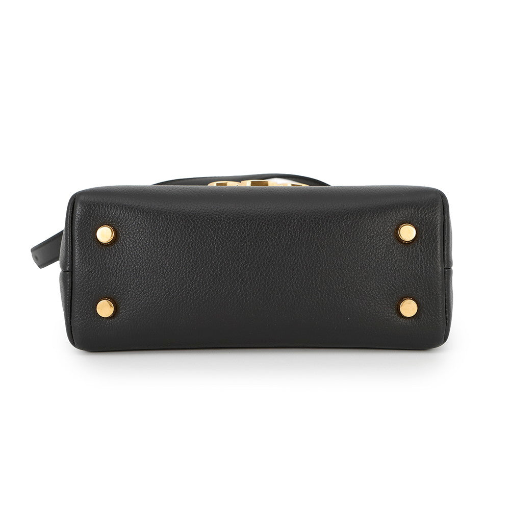 Teen Nino Way Handbag Fxk. No Supple Leather Black Travel Bag