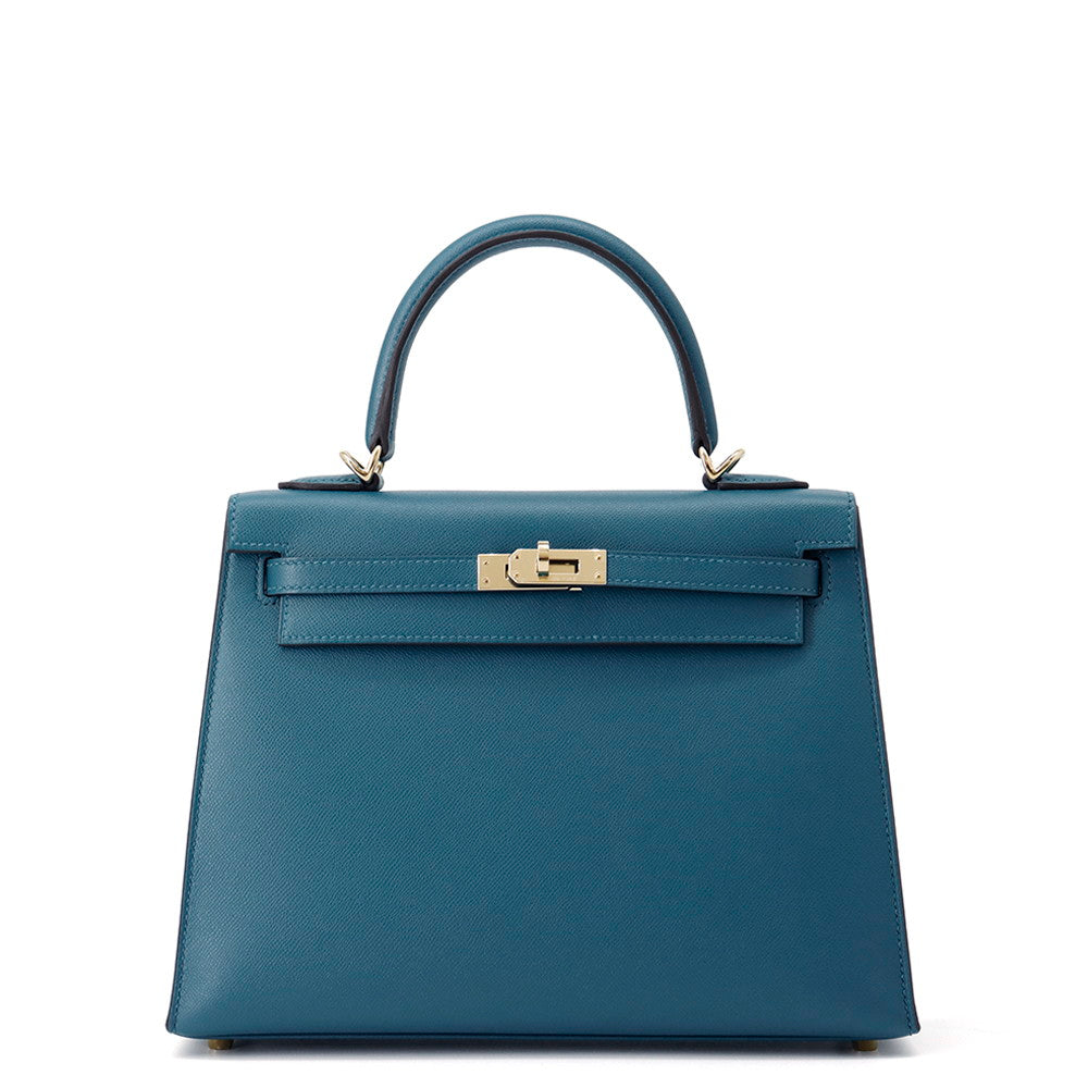 Kelly Sellier Verso Vertbosphore Ocean Veau Madame Blue Travel Bag