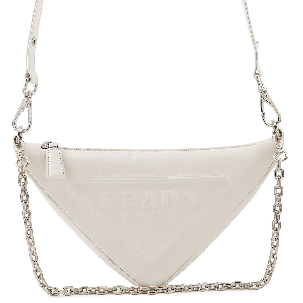 Triangle Shoulder Bc Calf Handbag Leather White Shoulder Bag