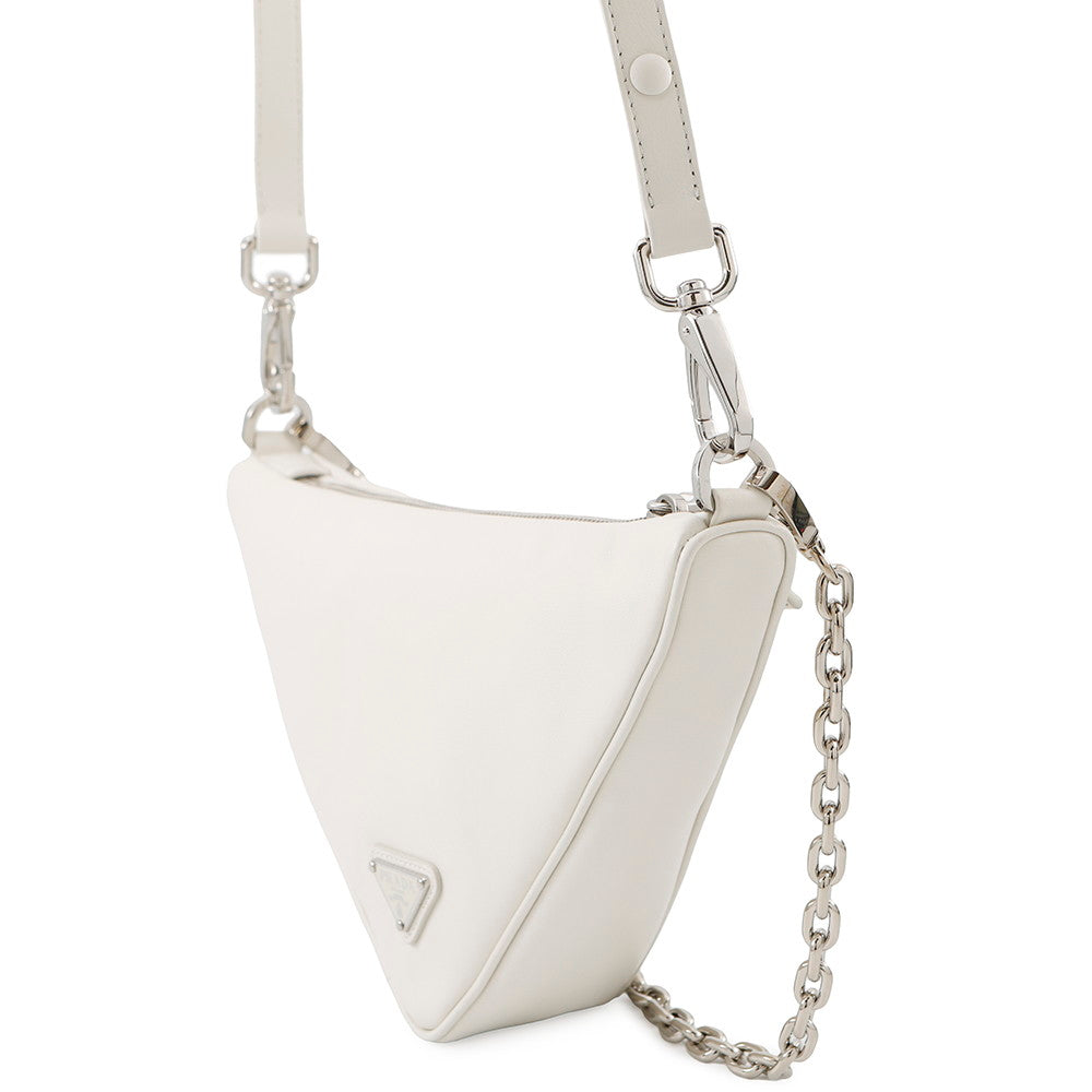 Triangle Shoulder Bc Calf Handbag Leather White Shoulder Bag