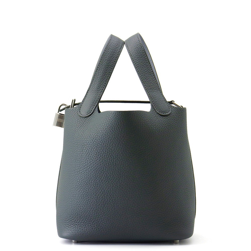 Picotin Lock Eclat Vert Mangrove Guripantan Taurillon Leather Travel Bag