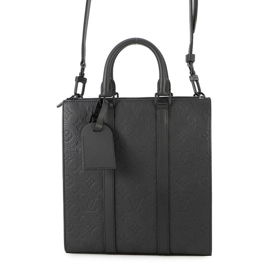 Louis Vuitton Sac Plat NoirM21884 Taurillon Monogram Leather Handbag
