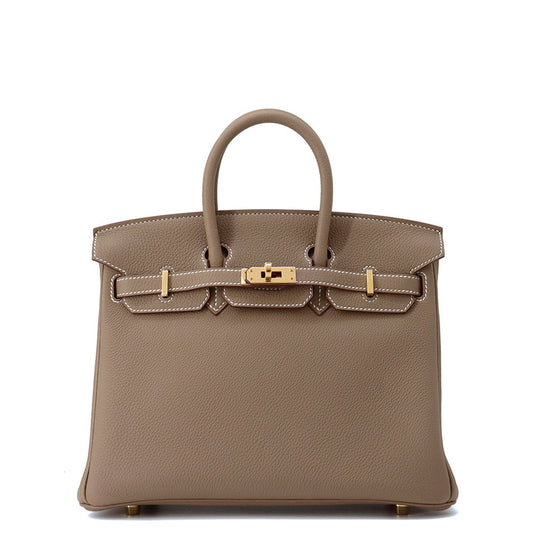 Birkin Verso Etoupe Marron Fonce Togo Size Leather Travel Bag
