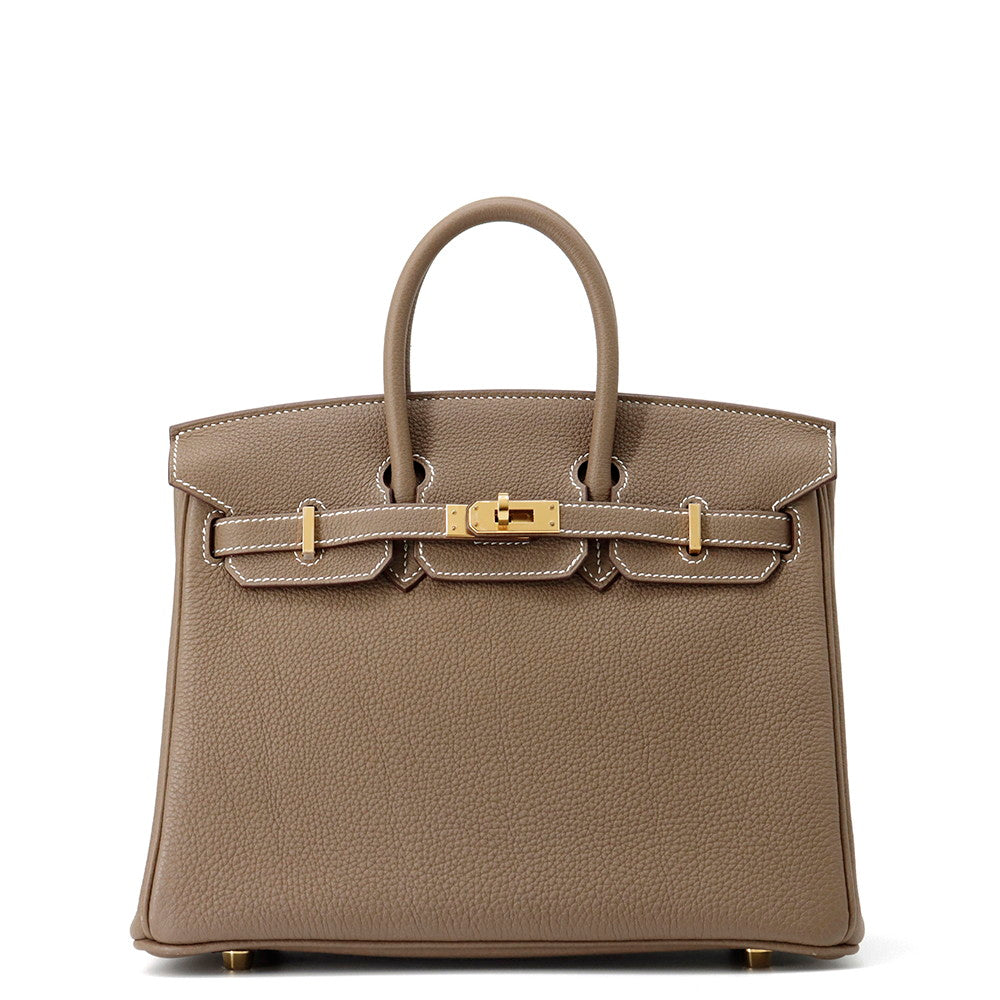 Birkin Etoupe Togo Size Handbag Leather Travel Bag