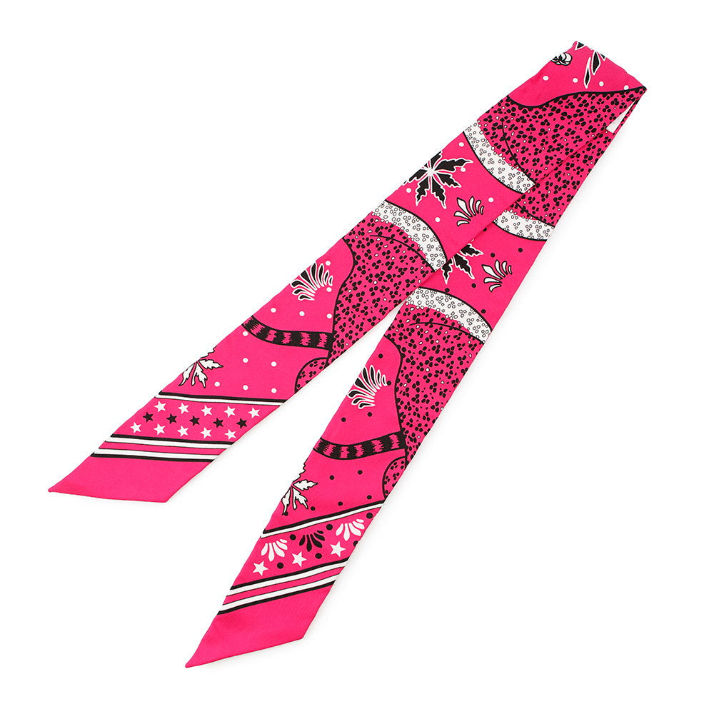 Twilly Les Leopards Bandana Bandana Leopard Silk Black White Travel Bag