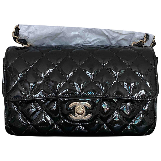 timeless/classique black patent leather handbag Refined