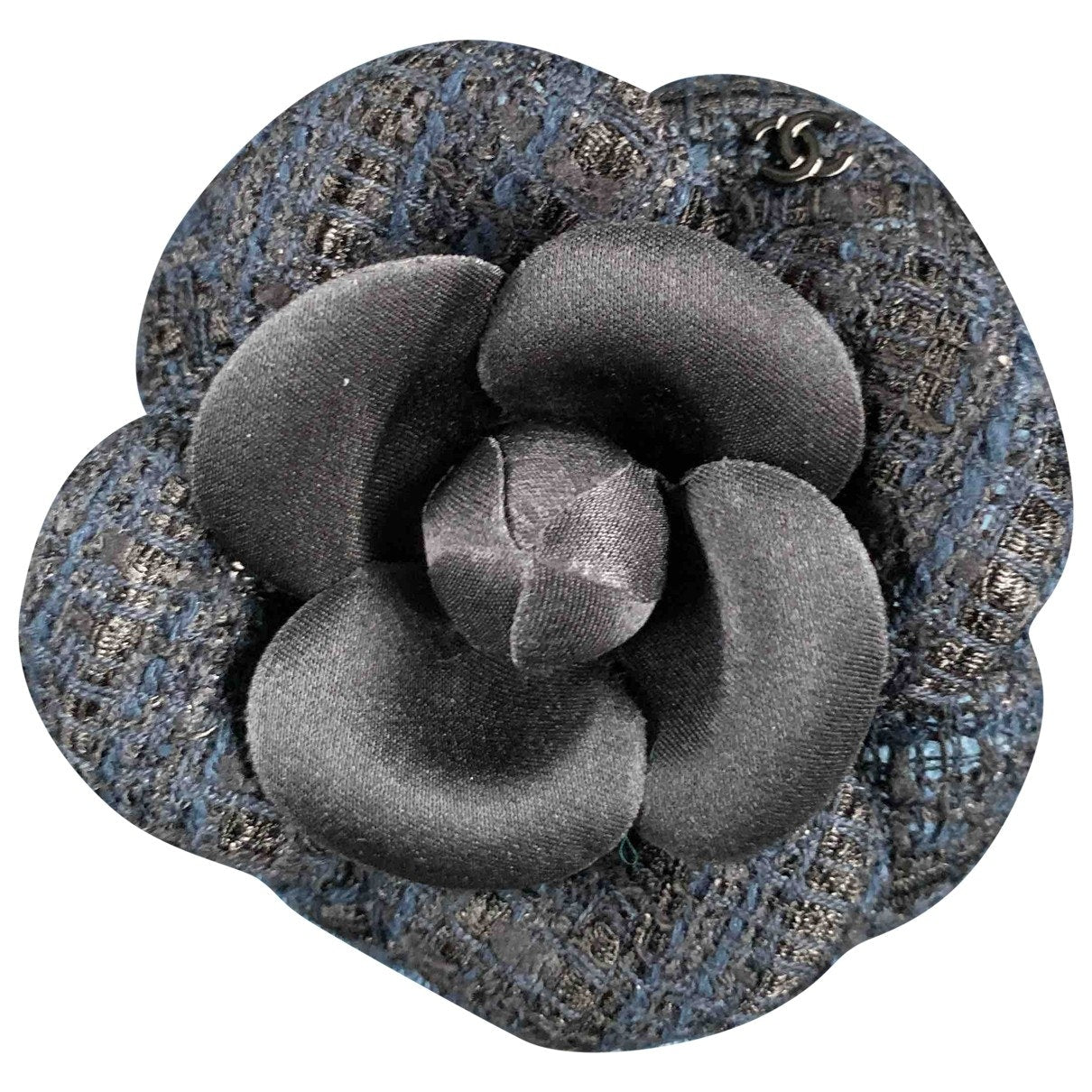 camélia black silk pins & brooches Jewelry Camelia