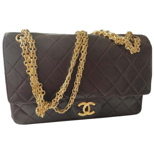 timeless/classique brown leather handbag Polished