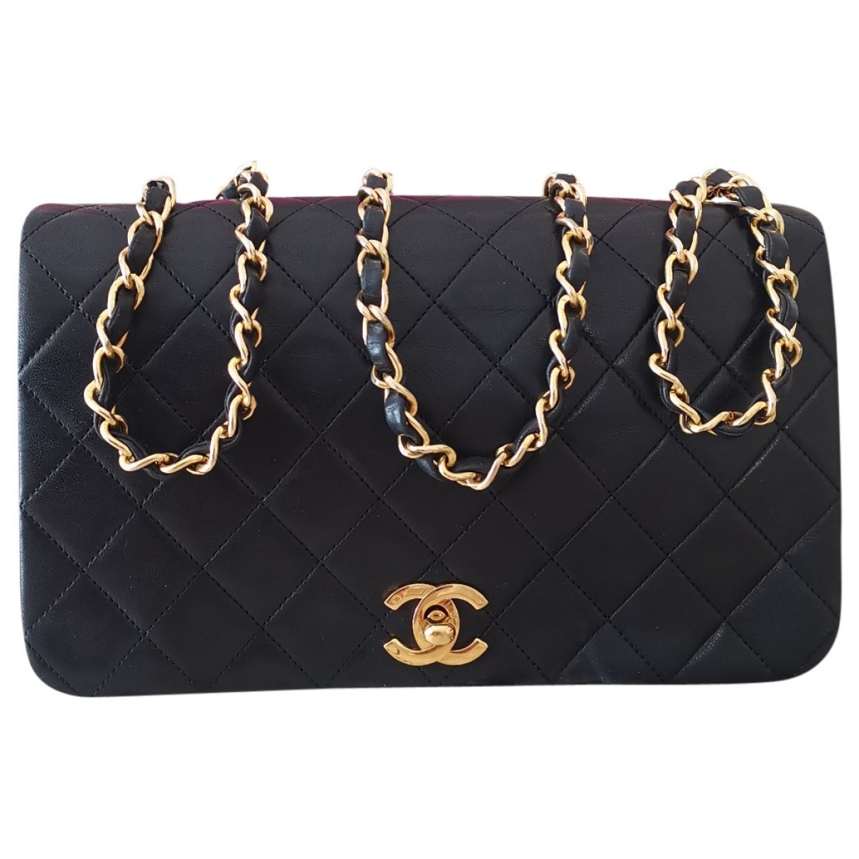 black leather handbag 110