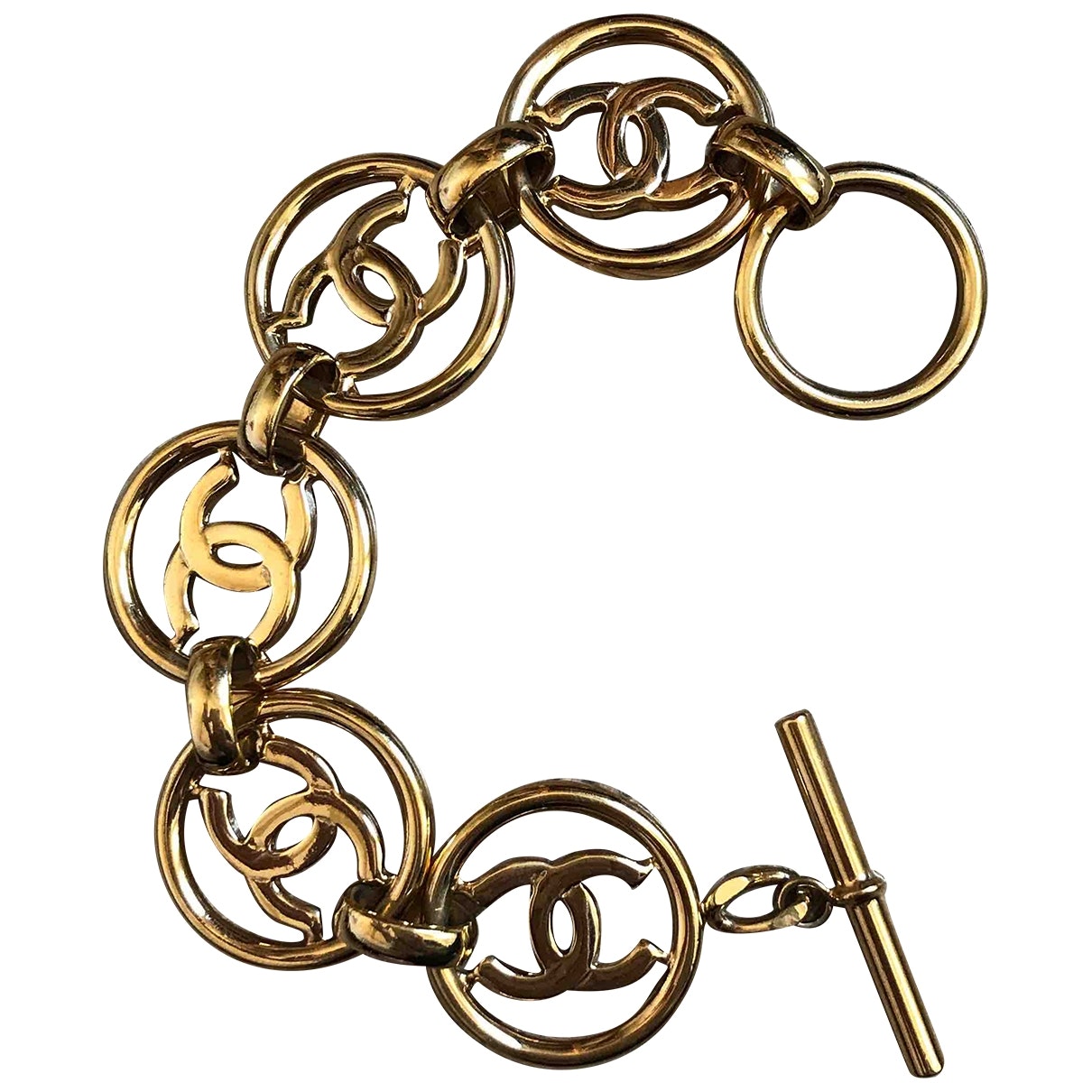 Chanel cc gold gold plated bracelets Jewelry