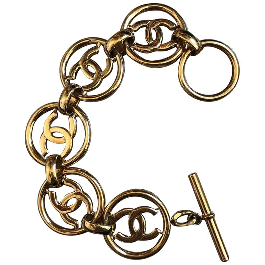 Chanel cc gold gold plated bracelets Jewelry