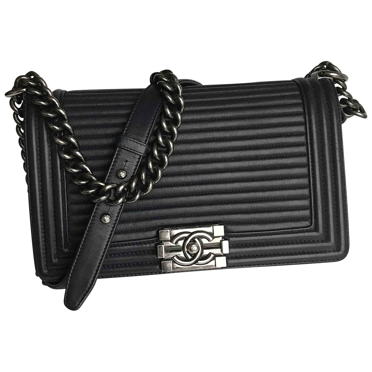 boy navy leather handbag Classic