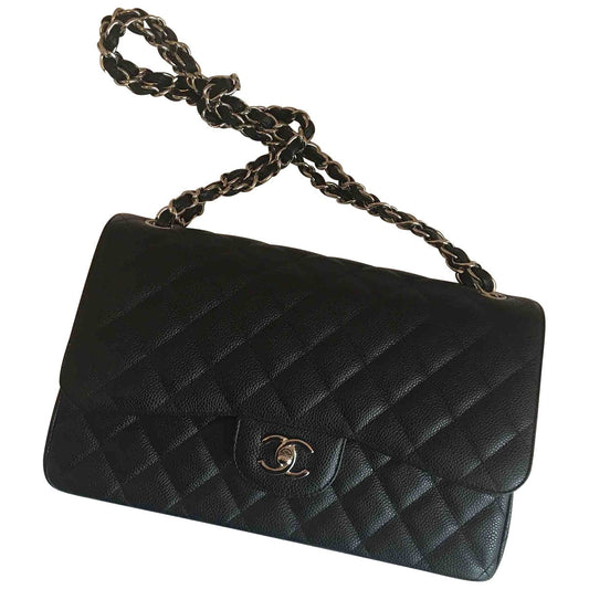 timeless/classique black leather handbag 165
