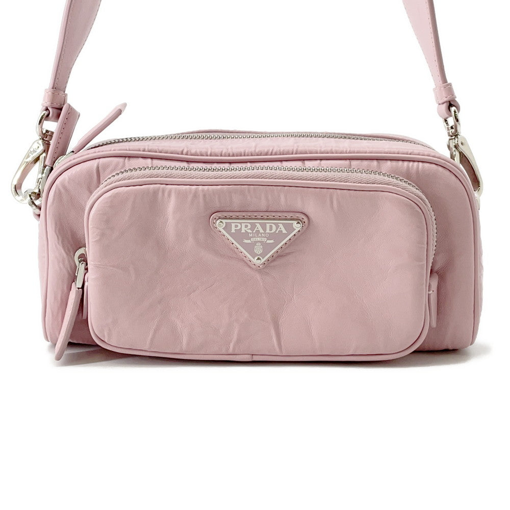 Nappa Antique Shoulder Bag Bh Leather Pink