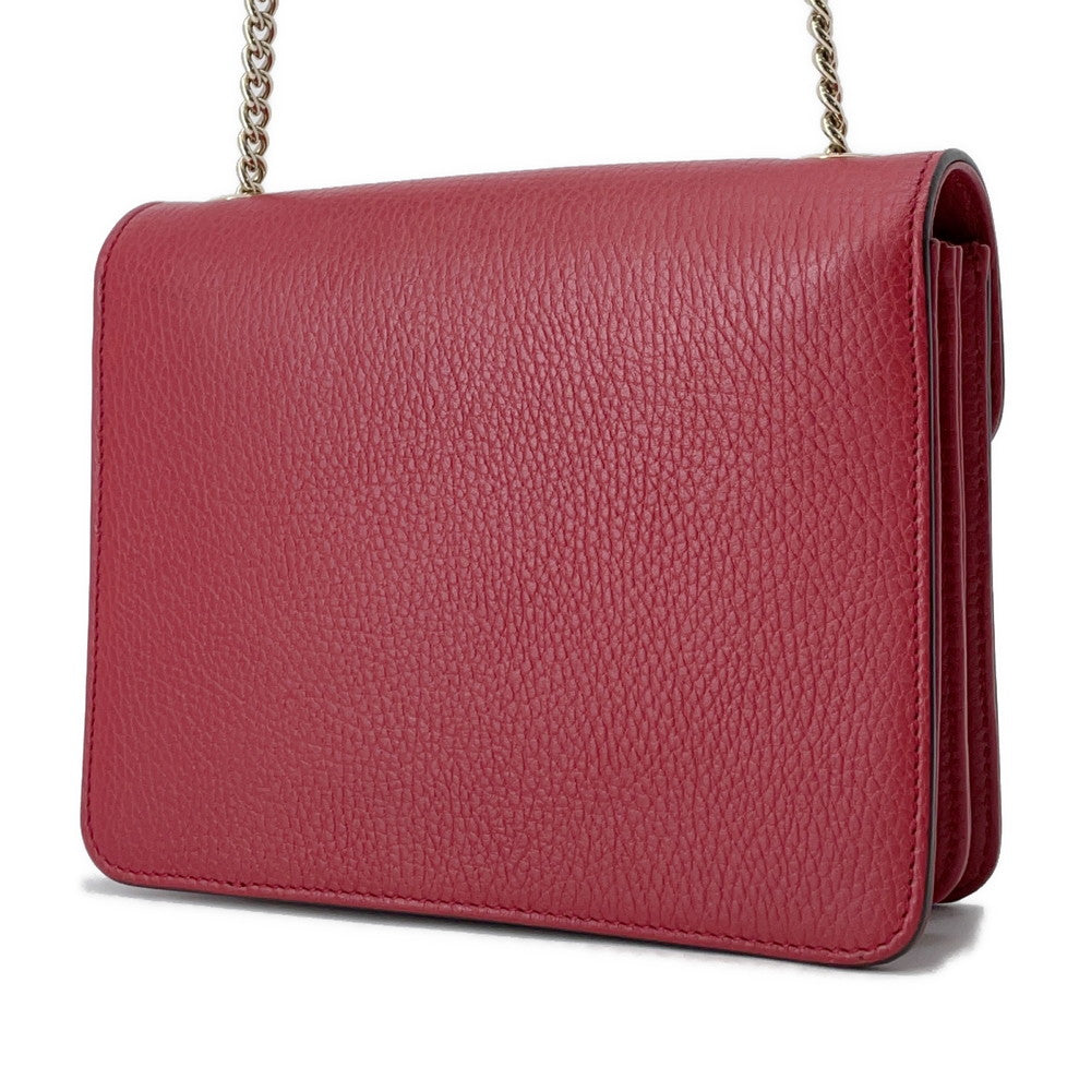 Gucci Interlocking G ChainShoulder Leather Shoulder Bag