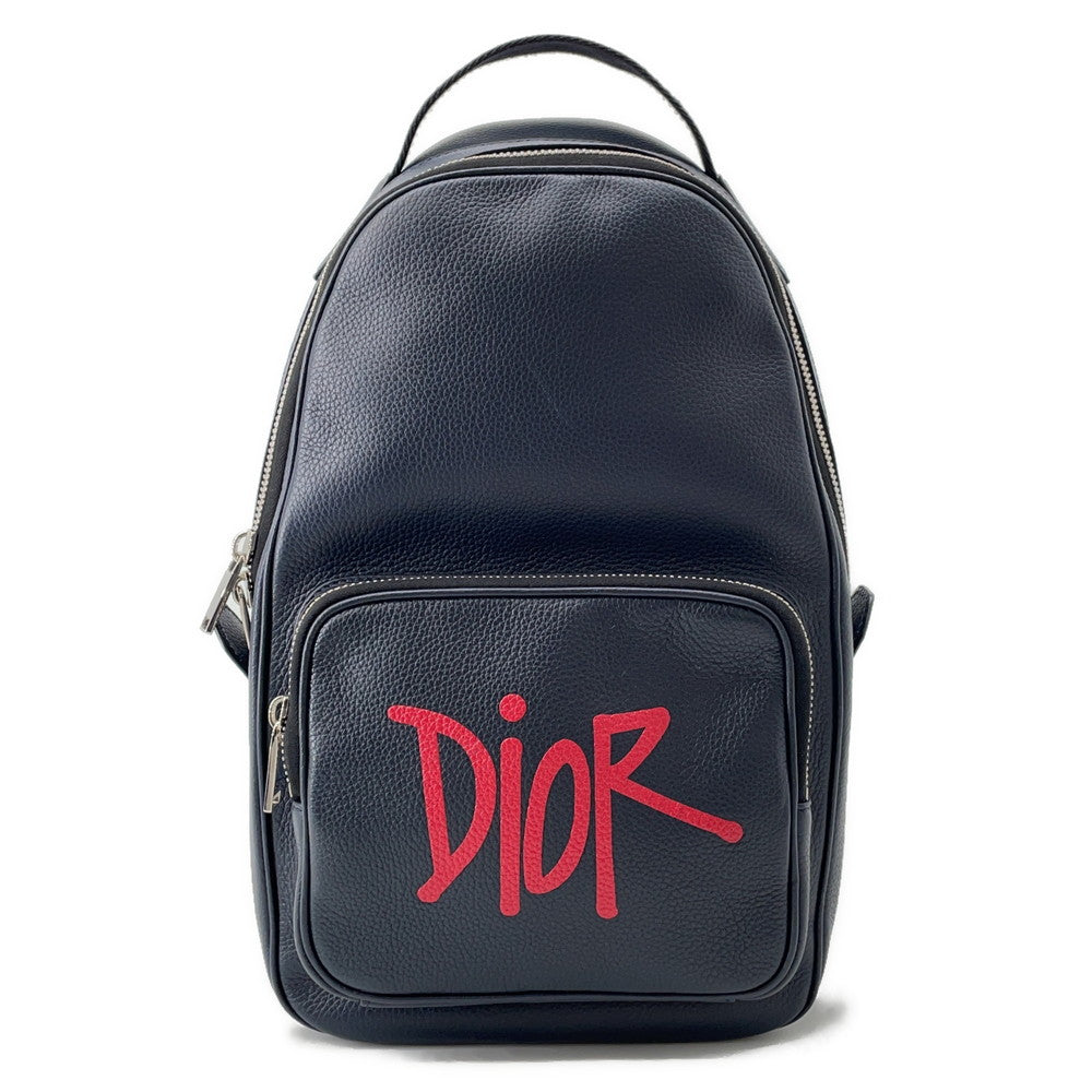 Dior Shawn Stã¼Ssy Collaboration Cross Body Bag Navy Leather Black Travel Bag