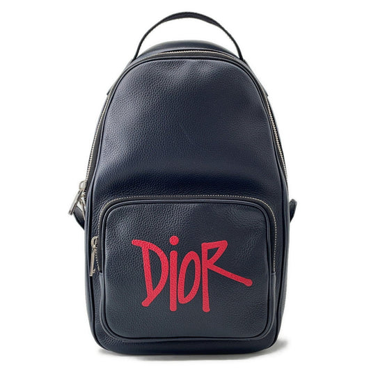 Dior Crossbody Bag ?Shawn Stüssy Collaboration Cross Body Bag Leather Black Red