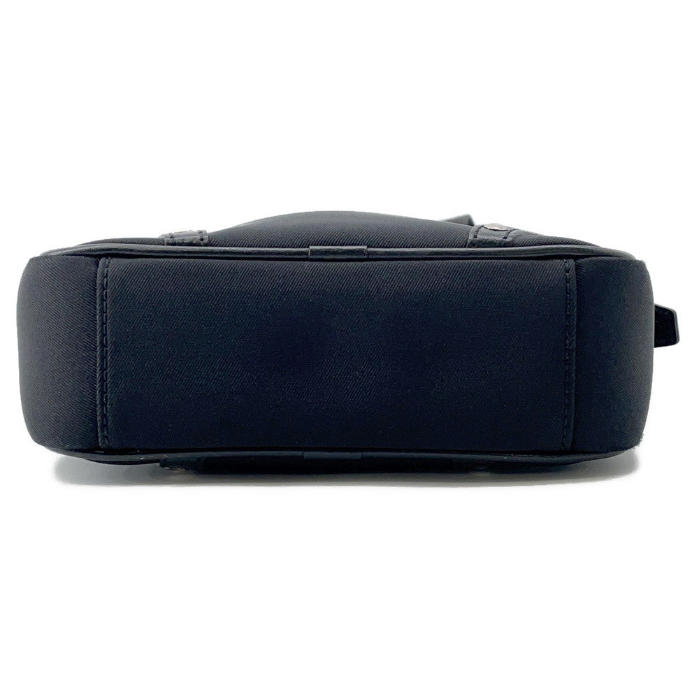 Burberry Shoulder Bag Leather Canvas Black 10630914