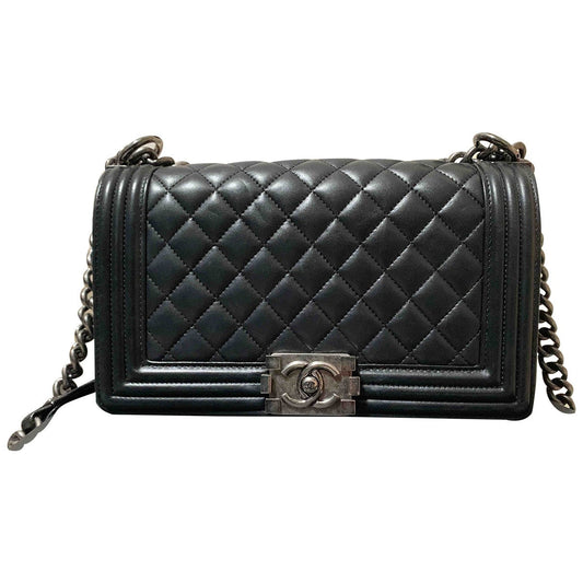 boy black leather handbag Essential