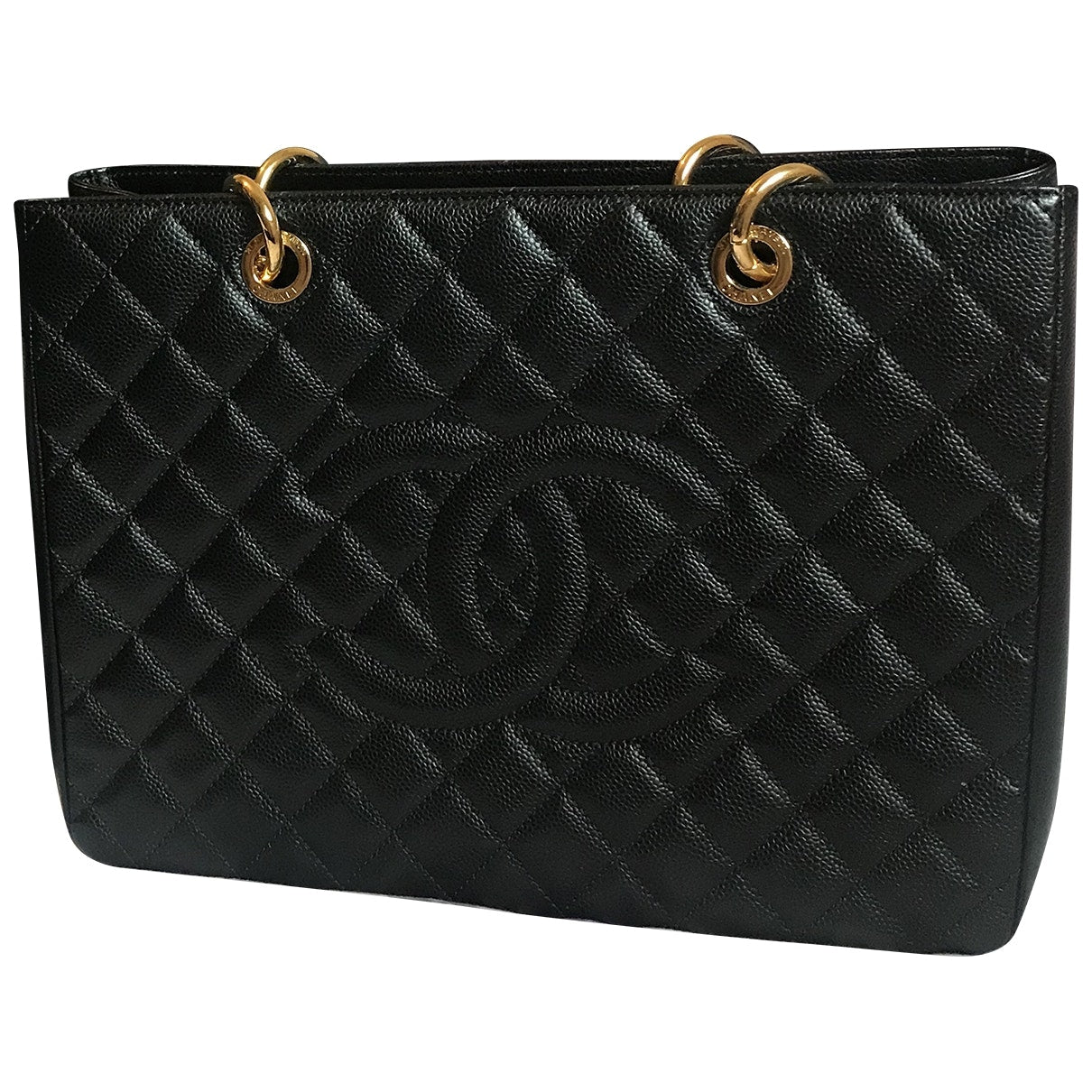grand shopping black leather handbag Elegant