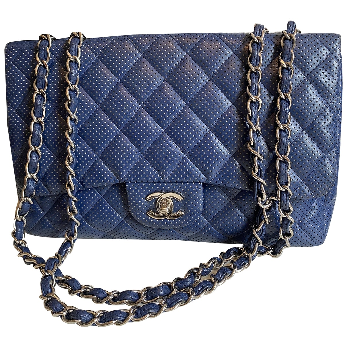 timeless/classique blue leather handbag City