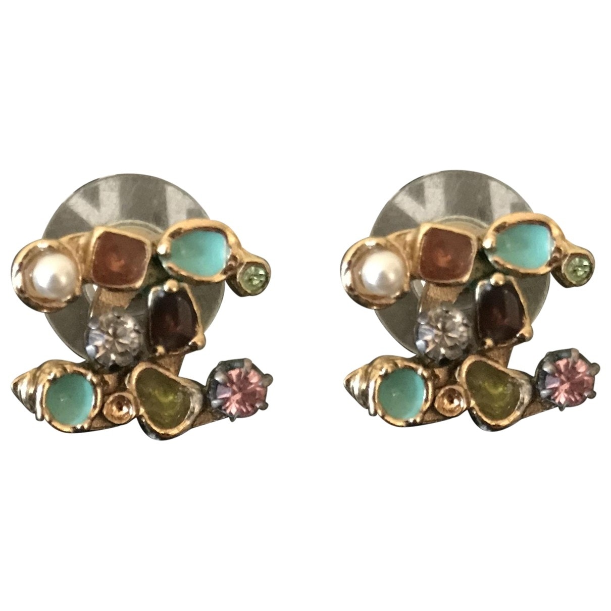 cc multicolour metal earrings Jewelry Classic