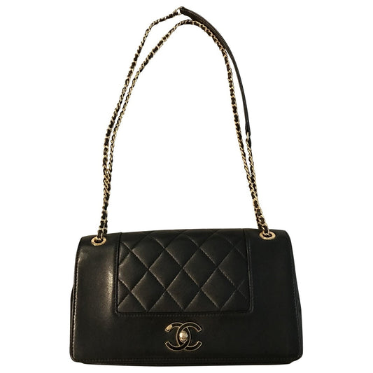 diana black leather handbag Modern