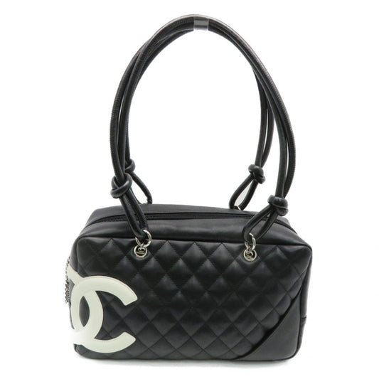 cambon black leather handbag Classic