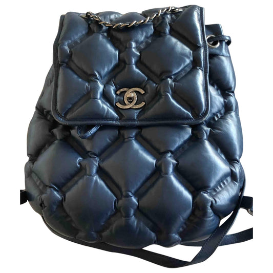 Chanel navy leather backpacks Bag