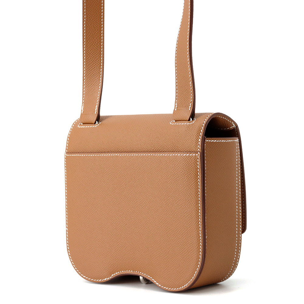 Della Cavaleria Epsom Size Handbag Gold Mini Travel Bag