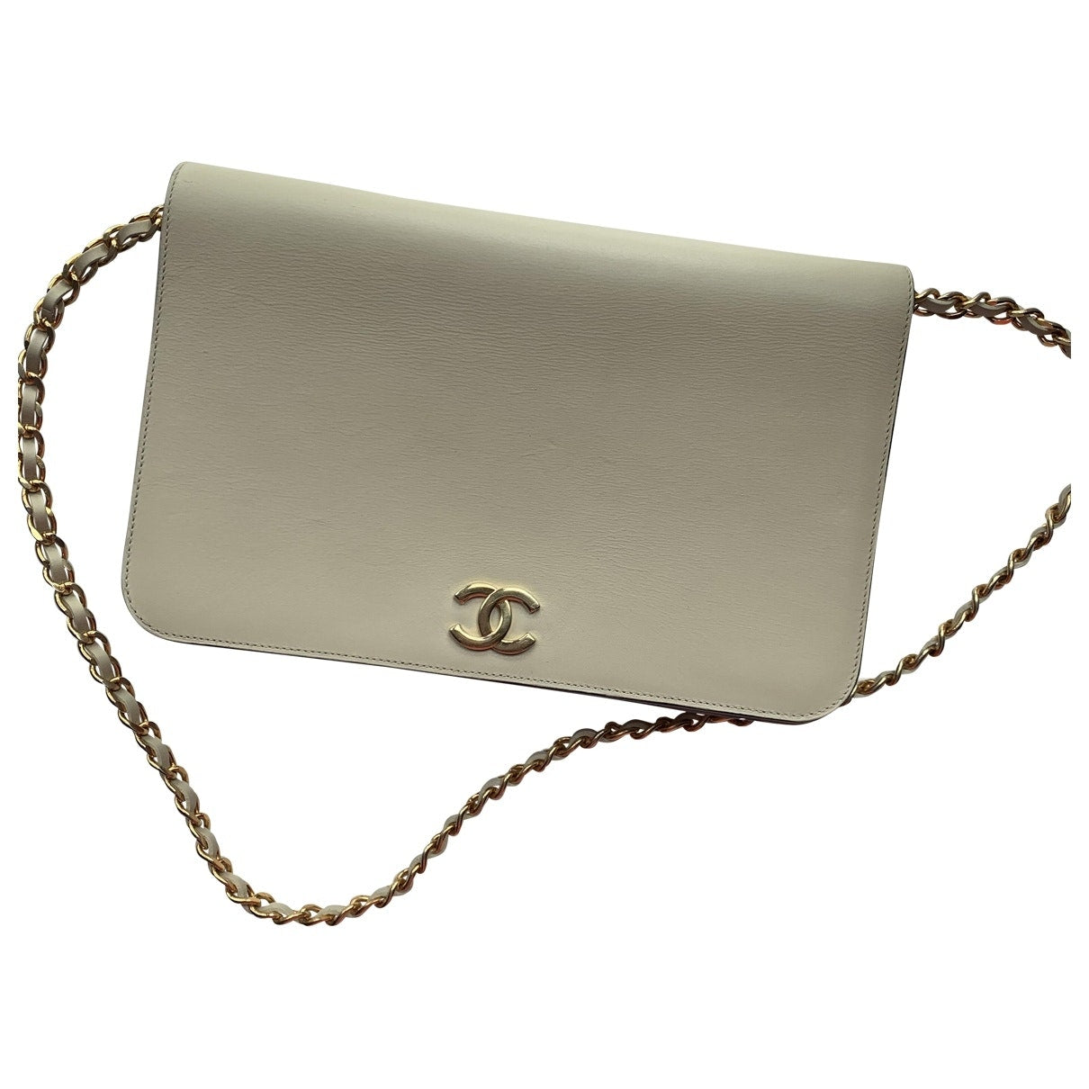 beige leather handbag Modern